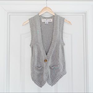 Gray Distressed Vintage Vest